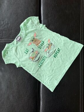 Star Wars - Mint Green Girl’s Short Sleeve Yoda Tee